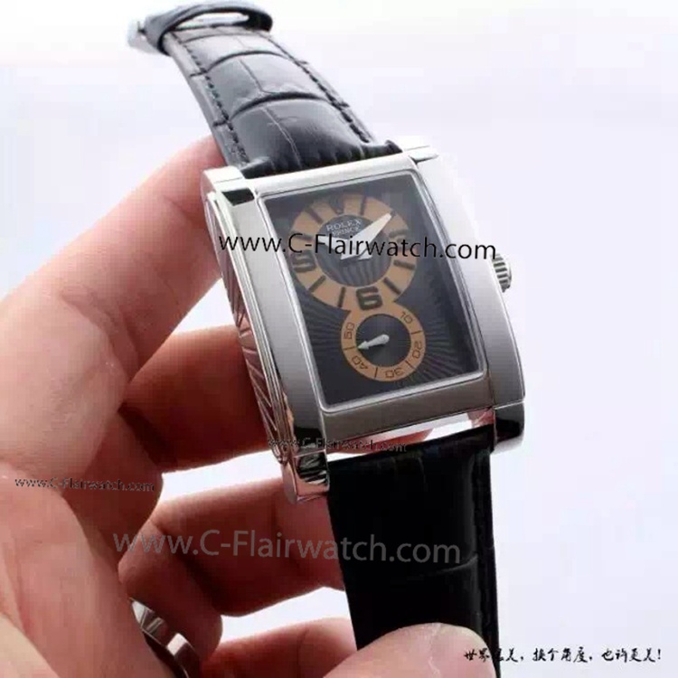 Rolex Cellini Prince 28mm Watch Copy Black Dial